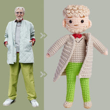 Load image into Gallery viewer, text Custom Crochet Doll Personalized Gifts Handwoven Mini Look alike Dolls