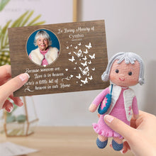 画像をギャラリービューアに読み込む, In Loving Memory Personalized Crochet Doll Gifts Handmade Mini Dolls Look alike Your Photo with Custom Memorial Card