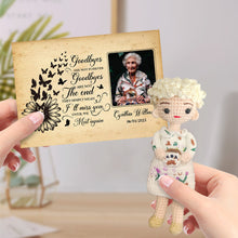将图片加载到图库查看器,Custom Crochet Doll from Photo Gifts Handmade Look alike Dolls with Personalized Name Memorial Card