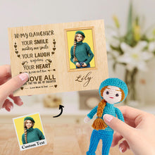 将图片加载到图库查看器,Gifts for Daughter Custom Crochet Doll from Photo Handmade Look alike Dolls with Personalized Name Card