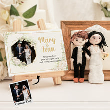 画像をギャラリービューアに読み込む, Gifts for Wedding Couple Custom Crochet Doll from Photo Handmade Look alike Dolls with Personalized Name Card