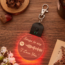 画像をギャラリービューアに読み込む, Personalized Spotify Code Keychain 7 Colors Light Up Keychain