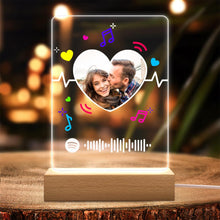 Load image into Gallery viewer, Spotify Code Color Light(木质底座)
