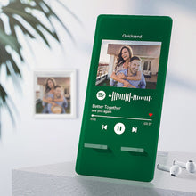 将图片加载到图库查看器，Custom Spotify Code Cell Mobile Phone Stands Scannable Spotify Code Photo Frame Album for Office Desk Gift
