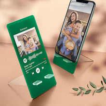 将图片加载到图库查看器，Custom Spotify Code Cell Mobile Phone Stands Scannable Spotify Code Photo Frame Album for Office Desk Gift
