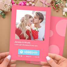 Load image into Gallery viewer, Custom Spotify Code Music Cards Multicolors Cards For Valentine's Day Cards ForAnniversary
