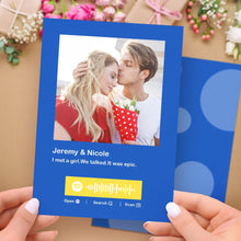Load image into Gallery viewer, Custom Spotify Code Music Cards Multicolors Cards For Valentine's Day Cards ForAnniversary
