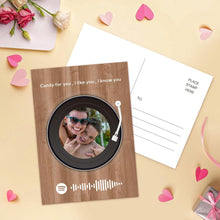 Load image into Gallery viewer, Custom Spotify Code Music Cards Vinyl record style
