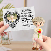 Load image into Gallery viewer, Personalized Crochet Doll Gifts Handmade Mini Look alike Dolls with Custom Memorial Card Always in My Mind
