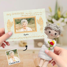 画像をギャラリービューアに読み込む, Custom Crochet Doll from Photo Handmade Look alike Dolls Gifts for Mother with Personalized Name Card
