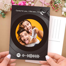 Load image into Gallery viewer, Custom Spotify Code Music Cards Vinyl record style
