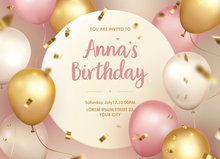 Load image into Gallery viewer, birthday-invitation-card（生日邀请卡 | 动态周岁）

