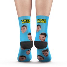 画像をギャラリービューアに読み込む, Custom Face Socks With Your Text - MyFaceSocks

