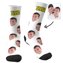 Load image into Gallery viewer, Custom Face Photo Colorful Socks
