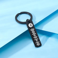 Load image into Gallery viewer, Scannable Spotify Code Keychain, Custom Music Song Keychains Black - soufeelus
