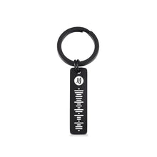 Load image into Gallery viewer, Scannable Spotify Code Keychain, Custom Music Song Keychains Black - soufeelus

