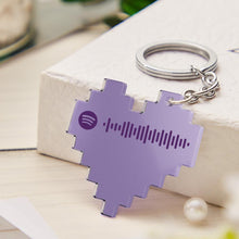 Load image into Gallery viewer, Custom Spotify Acrylic Keychain Personalized Spotify Code Keychain Gifts For Girlfriend
