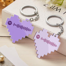 Load image into Gallery viewer, Custom Spotify Acrylic Keychain Personalized Spotify Code Keychain Gifts For Girlfriend
