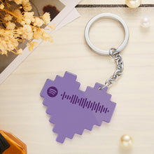 Load image into Gallery viewer, Custom Spotify Acrylic Keychain Personalized Spotify Code Keychain Gifts For Girlfriend
