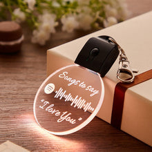 画像をギャラリービューアに読み込む, Personalized Spotify Code Keychain 7 Colors Light Up Keychain
