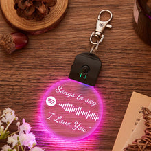 画像をギャラリービューアに読み込む, Personalized Spotify Code Keychain 7 Colors Light Up Keychain
