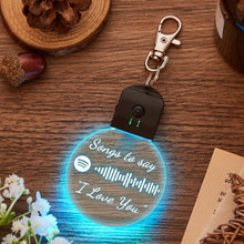 画像をギャラリービューアに読み込む, Personalized Spotify Code Keychain 7 Colors Light Up Keychain
