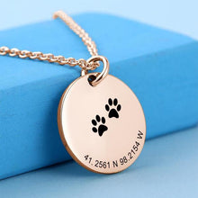 将图片加载到图库查看器，Longitude Latitude Necklace（弧形经纬度项链）
